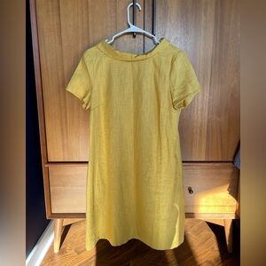 Le Muse Yellow Linen Shift Dress